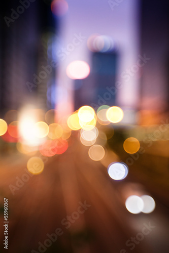 Photo: blured Night lights of the Hong Kong blured Night lights of the Hong Kong