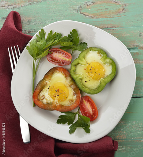 Photo: Fried Eggs With Vegetables Fried Eggs With Vegetables