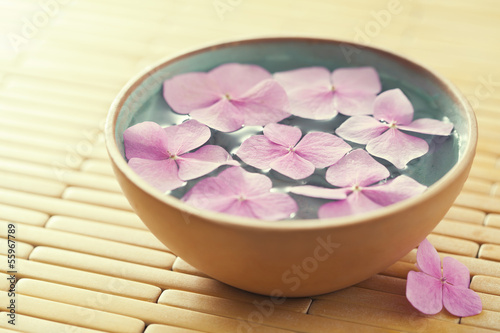 Photo: Flowers in bowl of water Flowers in bowl of water