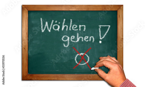 Illustration: Kreidetafel II - Wählen gehen Kreidetafel II - Wählen gehen