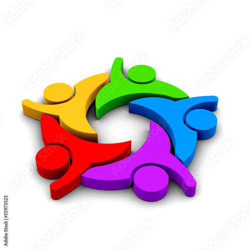 Illustration: Party People , group of 5 persons Party People , group of 5 persons