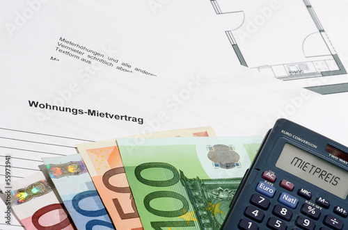 Photo: Mietvertrag - Mietpreis Mietvertrag - Mietpreis