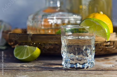 Photo: tequila and citrus fruits tequila and citrus fruits