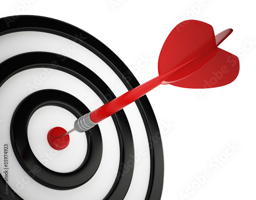 Illustration: hit the bull's-eye hit the bull's-eye