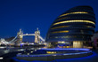 City Hall, Tower Bridge and the River Thames in London City Hall, Tower Bridge and the River Thames in London