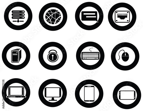 Vector: Various universal IT icon and app collection set Various universal IT icon and app collection set