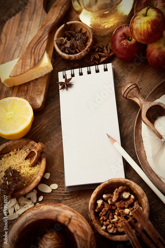 Photo: Baking concept background Baking concept background