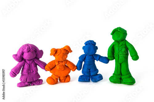 Photo: Familie aus Knete Familie aus Knete