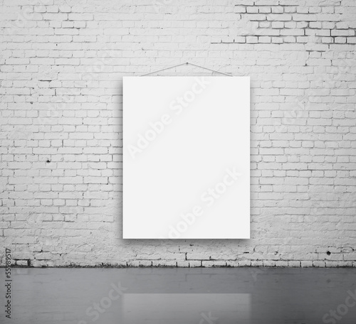 Photo: blank poster on wall blank poster on wall