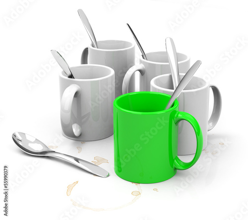 Illustration: Die Kaffeetassen Die Kaffeetassen