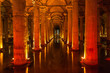 Underground Basilica Cistern (Yerebatan Sarnici) in Istanbul, Tu Underground Basilica Cistern (Yerebatan Sarnici) in Istanbul, Tu