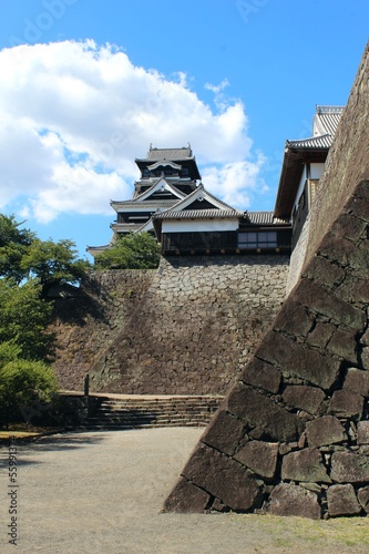 熊本城 天守阁と石垣 by japal, Royalty free stoc
