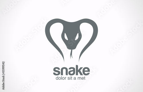 Vector: Logo Snake silhouette vector design. Tattoo reptile Logo Snake silhouette vector design. Tattoo reptile
