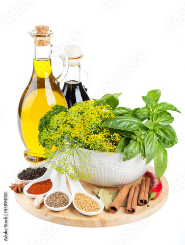 Photo: Colorful herbs and spices selection Colorful herbs and spices selection