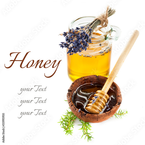 Photo: Honey and lavender flowers Honey and lavender flowers