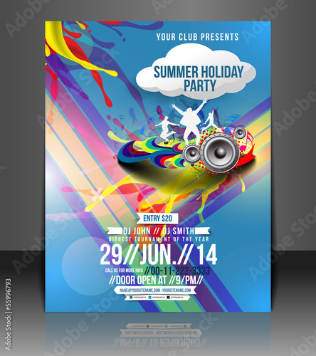 Vector: Vector Summer Party Brochure, Flyer, Magazine Cover Vector Summer Party Brochure, Flyer, Magazine Cover