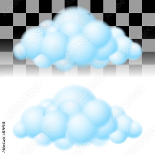 Vector: Two clouds. Two clouds.