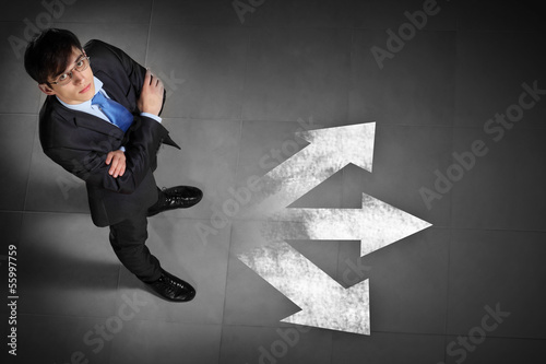 Photo: Image of businessman top view Image of businessman top view