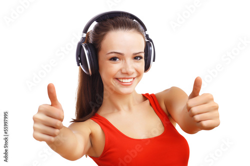Photo: Happy smiling girl dancing Happy smiling girl dancing
