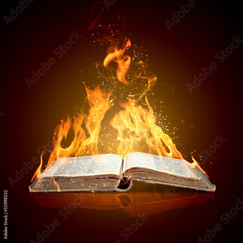 Photo: Burning book Burning book