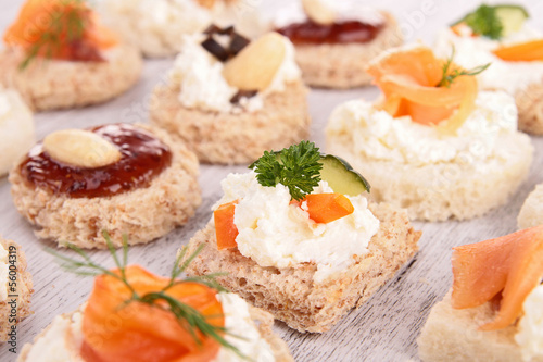 Photo: assortment of canapes assortment of canapes