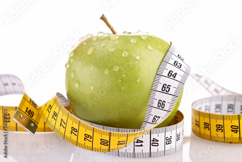 Photo: green apple and tape green apple and tape