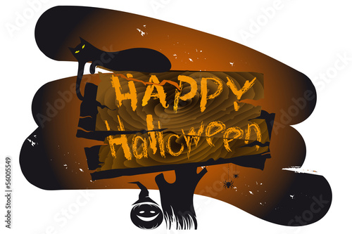 Vector: happy Halloween happy Halloween