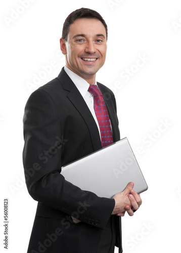 Photo: Business man with a laptop Business man with a laptop