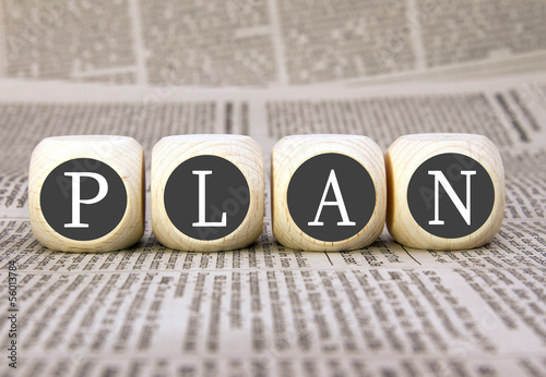 Photo: Plan, Planung, Planen - Konzept mit Holzwürfeln Plan, Planung, Planen - Konzept mit Holzwürfeln