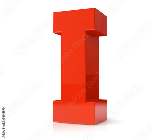 Illustration: 3d letter i 3d letter i