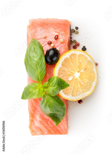 Photo: Fillet of salmon with lemon and olive Fillet of salmon with lemon and olive