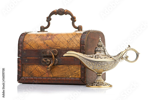 Photo: chest and aladin lamp chest and aladin lamp