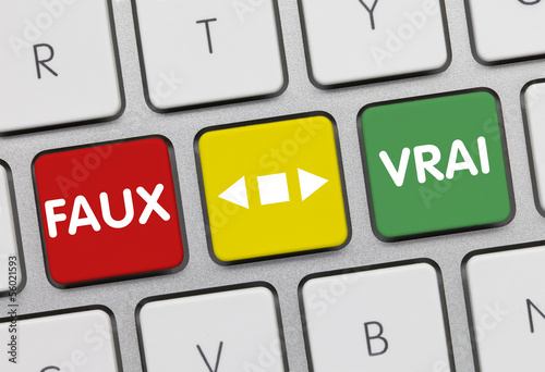 Illustration: Clavier. Vrai ou Faux. Clavier. Vrai ou Faux.