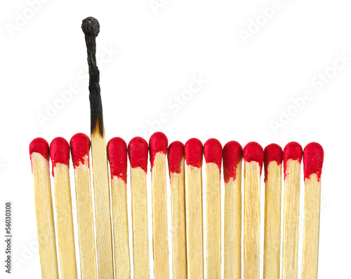 Photo: Matches - leadership or inspiration concept Matches - leadership or inspiration concept
