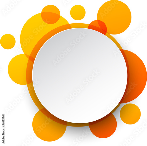 Vector: Paper white round speech bubbles. Paper white round speech bubbles.