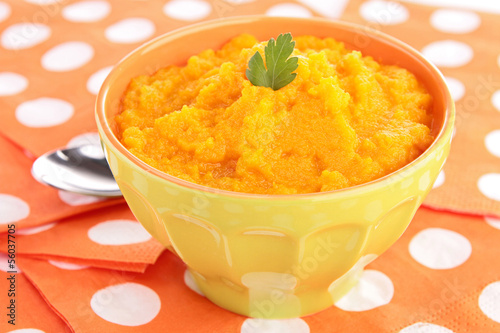 Photo: bowl of carrot puree bowl of carrot puree