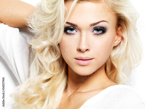 Photo: Beautiful woman with long blond hair Beautiful woman with long blond hair