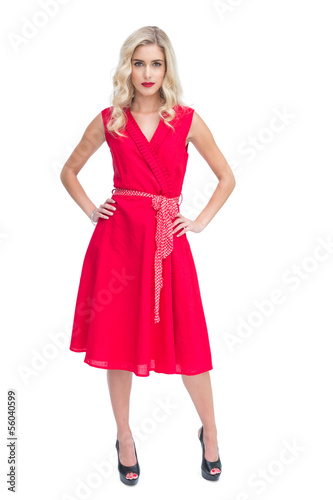 Photo: Beautiful woman wearing red dress Beautiful woman wearing red dress