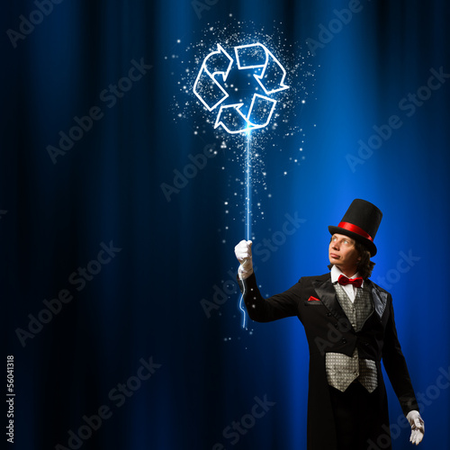 Photo: Magician in hat Magician in hat