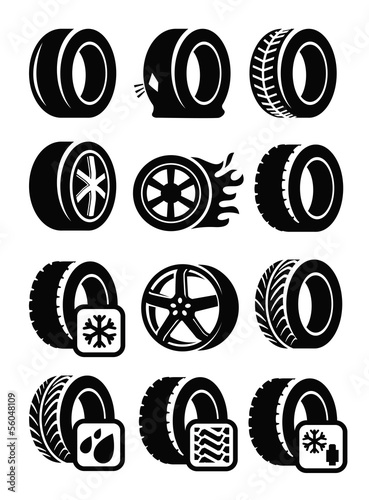 Vector: tyre icons tyre icons