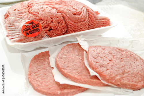 Photo: Raw Hamburg with Patties Raw Hamburg with Patties