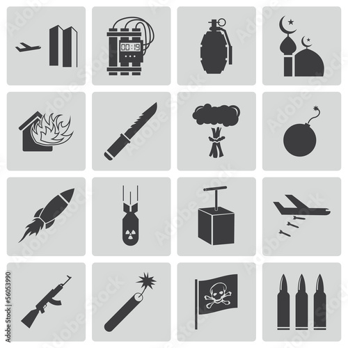 Vector: icons terrorism icons terrorism