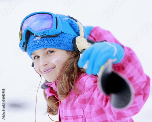 Photo: Skiing, skier, winter sports - portrait of young skier Skiing, skier, winter sports - portrait of young skier