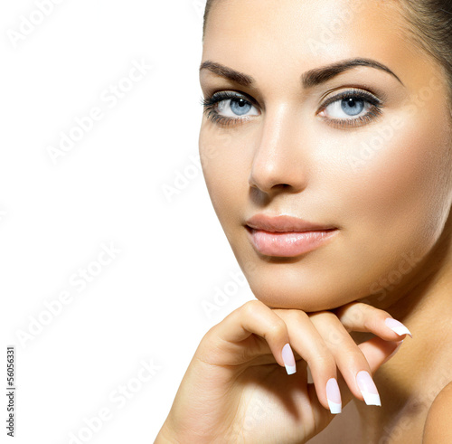 Photo: Face of Young Woman with Clean Fresh Skin. Skin care Face of Young Woman with Clean Fresh Skin. Skin care