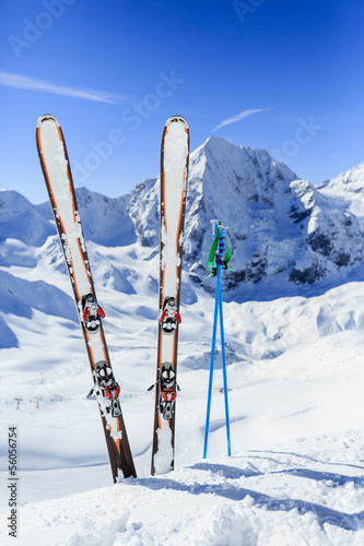 Photo: Ski, winter sport - ski run in Italian Alps Ski, winter sport - ski run in Italian Alps