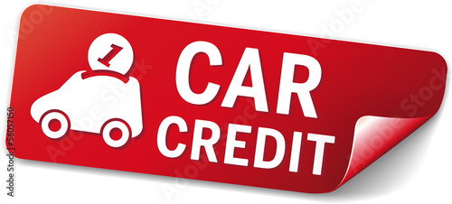 Vector: Red Sticker Car Credit Red Sticker Car Credit