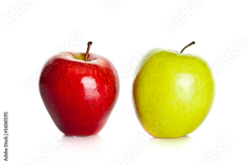 Photo: apples isolated on white background apples isolated on white background
