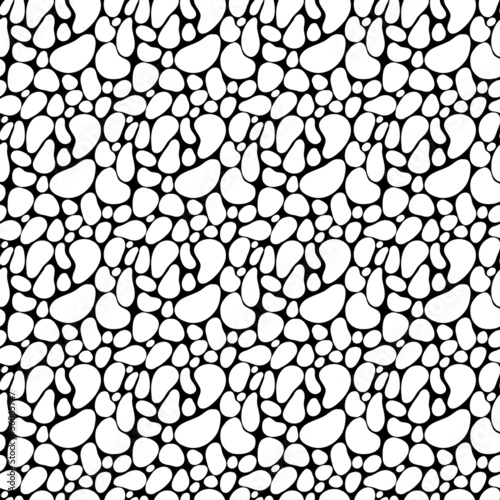 Vector: Animals print black and white seamless pattern Animals print black and white seamless pattern