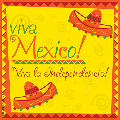 Vector: Mexican Independence Day card in vector format. Mexican Independence Day card in vector format.