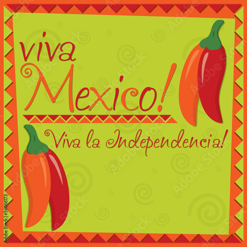 Vector: Mexican Independence Day card in vector format. Mexican Independence Day card in vector format.
